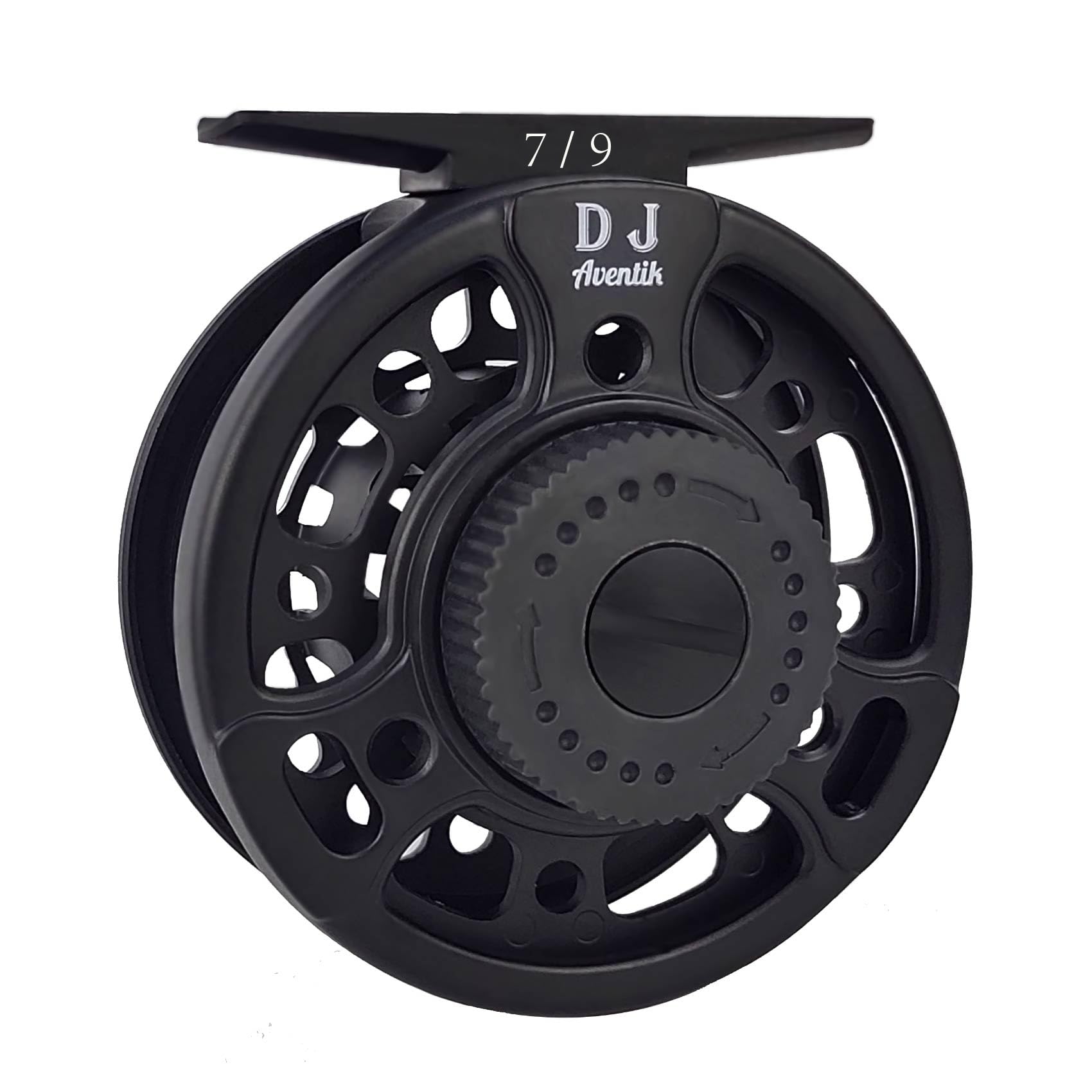 Photo 1 of Aventik DJ Fly Reel 3/5 5/7 7/9 Super Large Arbor Fly Fishing Reel Fresh Water and Salt Water Aluminum Fly Reel Three Colors to Choose (Black 7/9)