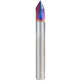 Amana Tool Spektra Extreme Tool Life Coated Solid Carbide V-Groove Router Bit, 45624-K, 60 Degree x 1/4 D x 7/32 CH x 1/4 Inch Shank 3-Flute