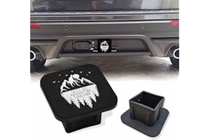 Swono 2” Trailer Hitch Tube Cover Plug Cap Rubber,2 Inch Black Receiver Tube Trailer Hitch Plug Hitch Cover(1 Pack)