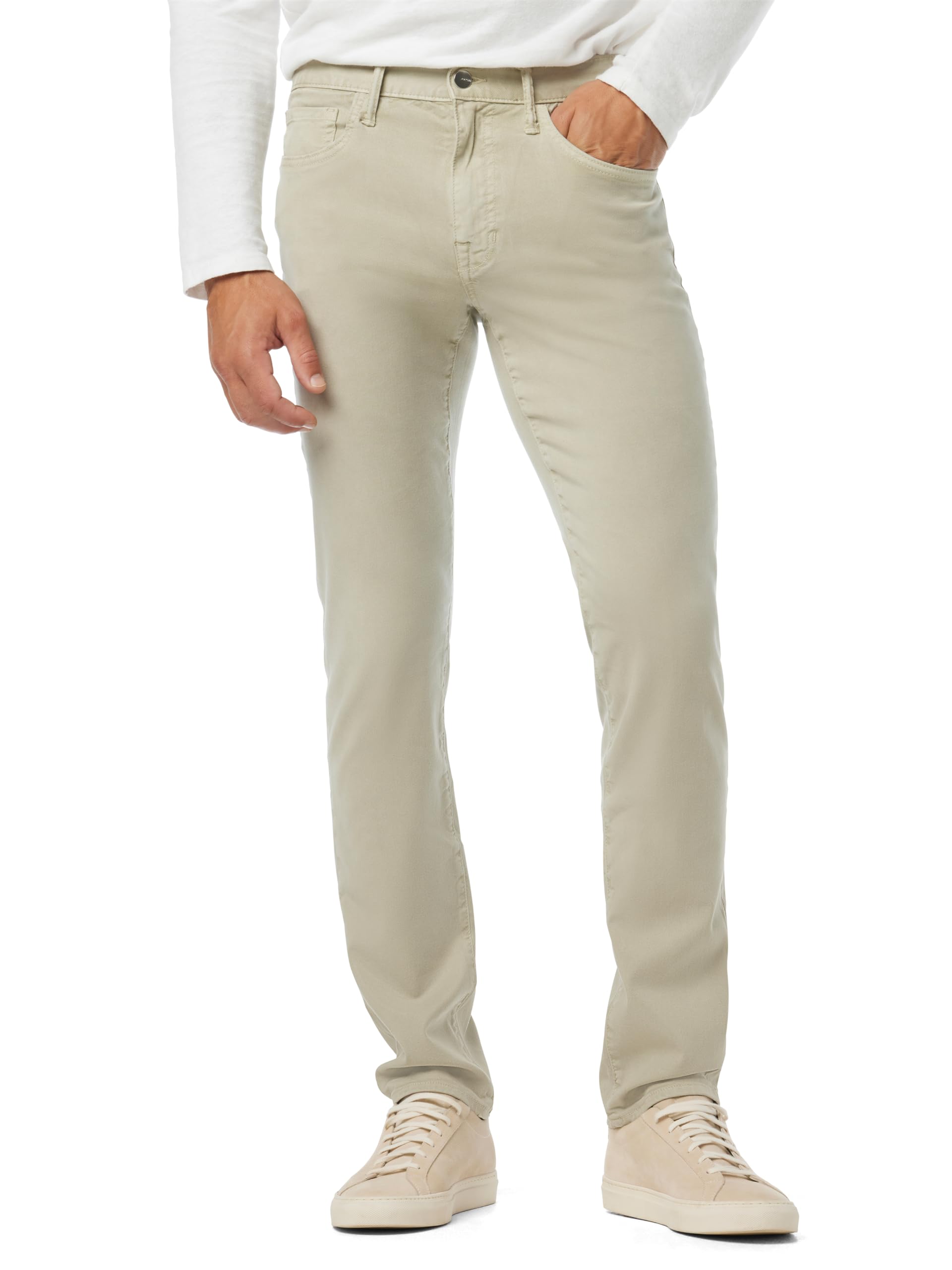Joe’s Jeans Men’s Brixton Non-Denim Straight and Narrow Leg Twill Pant, Abbey Stone
