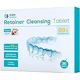 Y-Kelin Retainer Cleaner, Mouth Guard Cleaning Tablets - Remove & Clear Stains from Dental Appliances - in 3 Minutes (Mint,36 PCS)