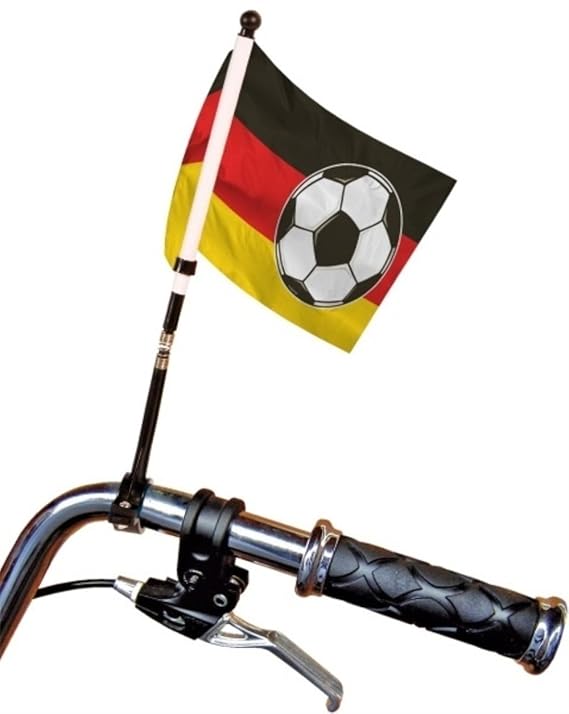 HAAC Flagge Fahnen mit Ball für Fahrrad Deutschland Höhe 30 cm Fußball EM 2016