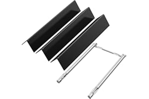 X Home Grill Replacement Parts for Weber Spirit & Spirit II 200 Series (Front-Mounted Control), Porcelain-enameled 7635 Flavorizer Bars and Stainless Steel 69785 Burner Tubes Set