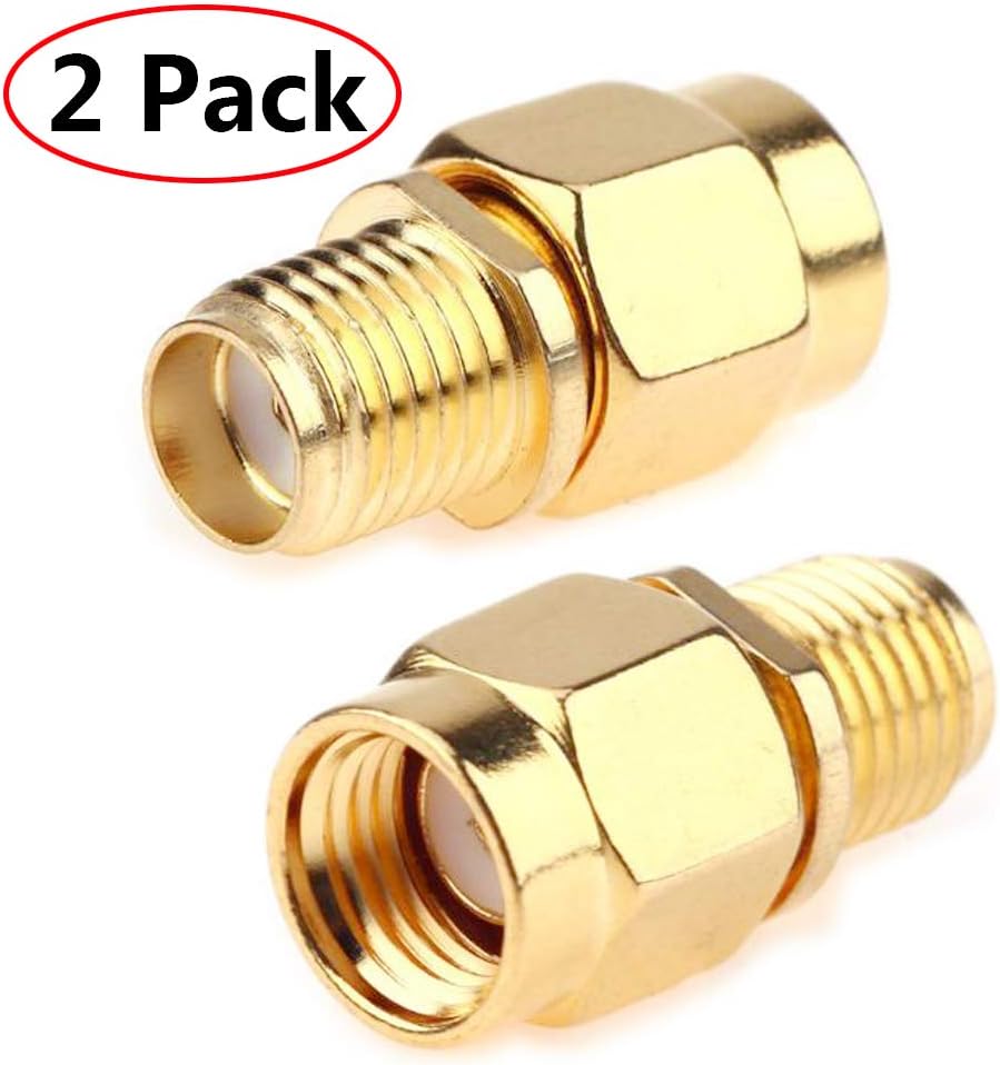 Kit Adaptateurs SMA Barrel TUOLNK - Femelle à Femelle - Pour Antennes WiFi, GPS, RF - Lot De 3