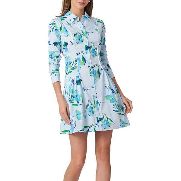 lucy rolled sleeve mini shirt dress alice + olivia Women's Lucy Roll Sleeve Mini Shirtdress, Artisan Ikat French Blue, 6 at Amazon Women's Clothing store