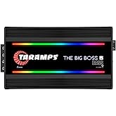 Taramps The Big Boss 5 Bass Black Monoblock RGB Effects 0.5~2 Ohms 5000 Watts Rms Multi-Impedance Digital Amplifier Car Audio System, LED Monitor Indicator, Class D, Crossover, 5k amp, Great for Subs