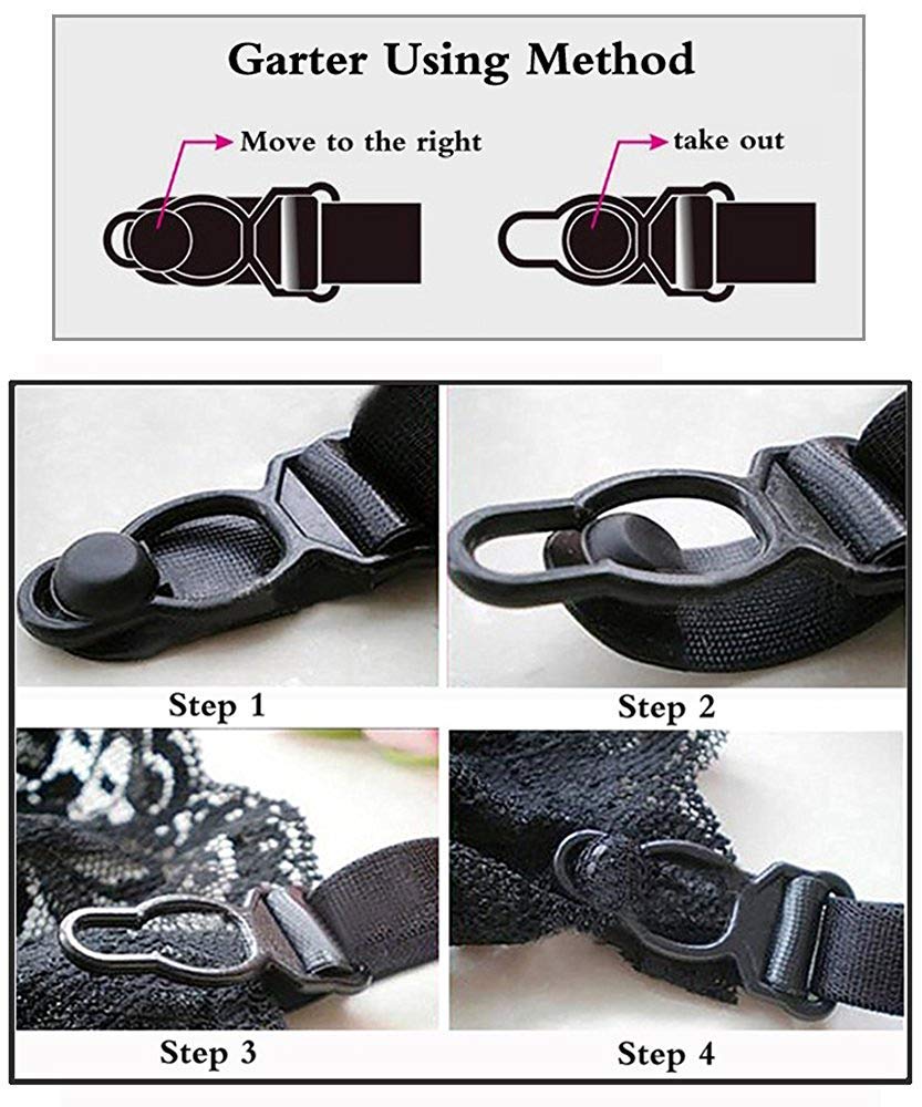 Adorelife Women\'s Lace Sexy Garter Belts Thigh High Stockings