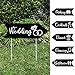 Big Dot of Happiness Black and White - Arrow Wedding and Reception Directional Signs - Double Sided Outdoor Yard Sign - Set of 6