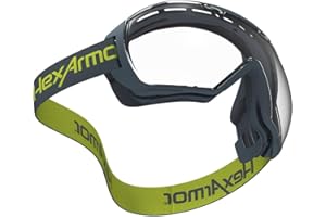HexArmor | Wide view 100% UV protective antifog z87 safety goggles to wear over glasses | MX500