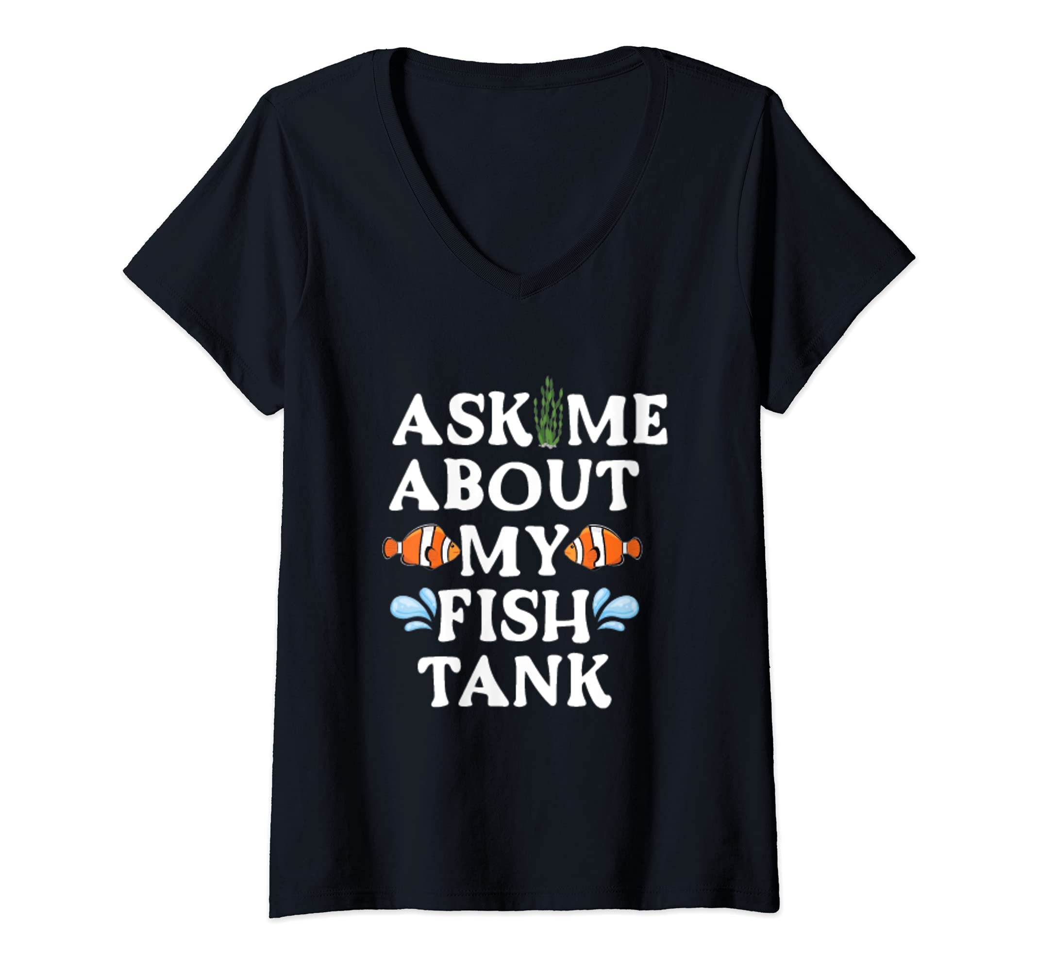Womens Aquarist Fish Tank Aquarium Gift V-Neck T-Shirt