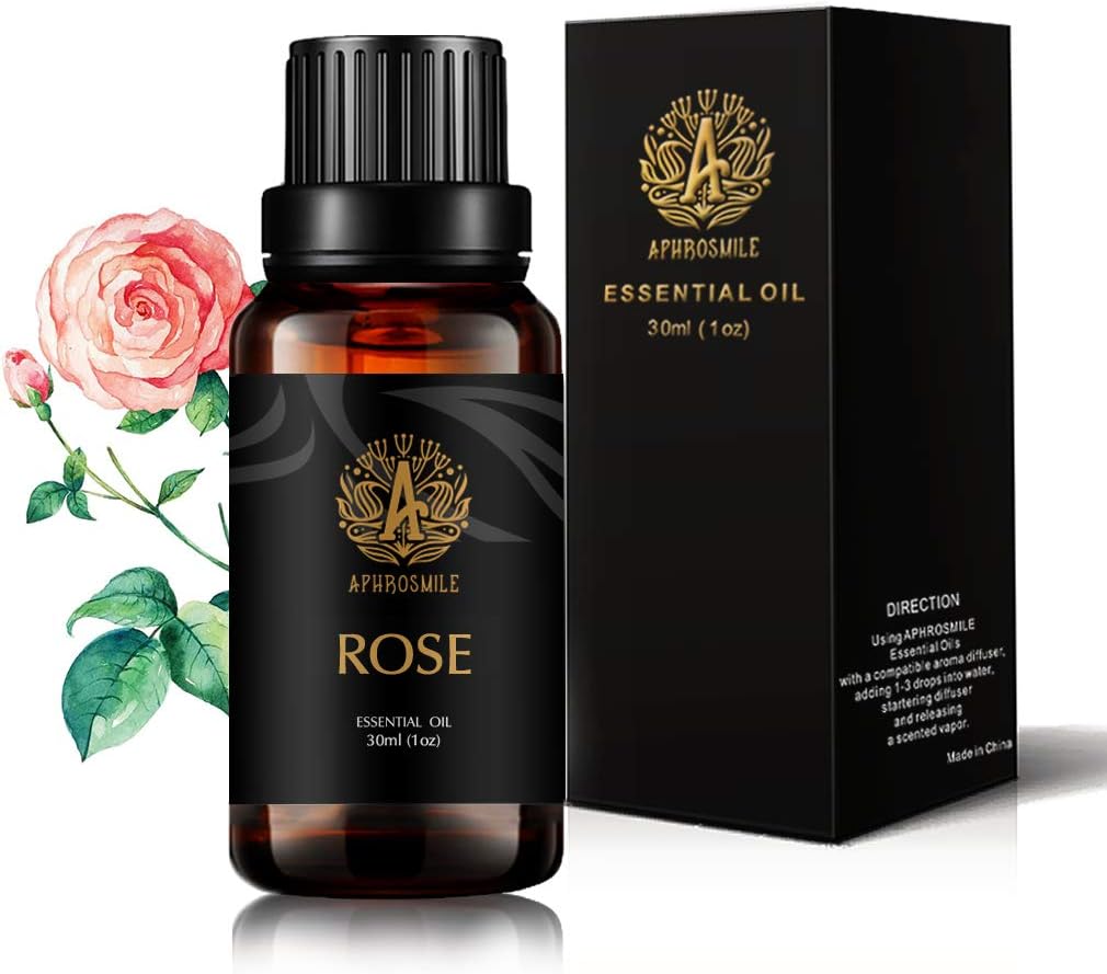 Aromatherapy Rose Essential Oil, 1oz 30ml Aromatherapy Essential Oil Rose Scent for Diffuser