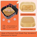 BYKITCHEN 200pcs Air Fryer Liners 8 Inch, Nonstick Parchment, 6.5in Inner view 3