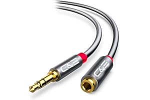 C&E 3.5mm Aux Headphone Extension Cable 10 Feet (3 Meters) Male to Female Stereo Audio Cable for Car, Home Stereo, iPhone, Sm