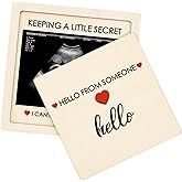CYUXING Baby Announcement Sign, Surprise Pregnancy Announcement for Grandparents Ultrasound Picture Frames Gift Supplies, First Time Grandparents Gift Good Wood Material Not Easily Damaged