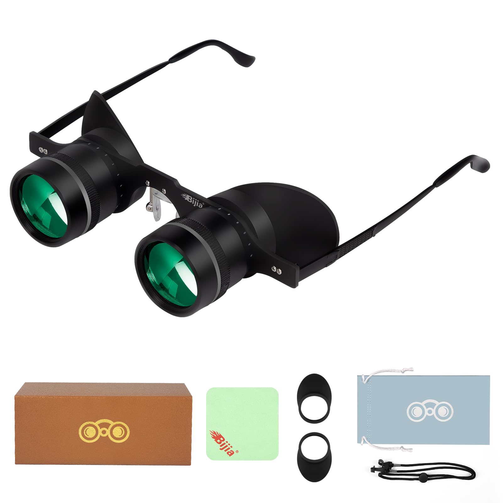 BIJIA 3X Opera Binocular Glasses - Hands-Free HD Viewing For Theater, Sports & Outdoor Activities