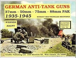 German Anti Tank Guns 37mm 50mm 75mm 88mm Pak 1935 1945 Without Self Propelled Mountings Schiffer Military History Haupt Werner 9780887402418 Amazon Com Books