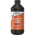 NOW Supplements, Sunflower Lecithin with naturally occurring Phosphatidyl Choline and Other Phosphatides, Liquid, 16-Ounce