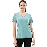 Merino Protect Base Layer Women Classic Strips Shirts Moisture-Wicking Tops for Travel Hiking