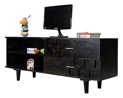Daintree Anna Solid Wood TV Entertainment Unit (Dark Walnut Finish)