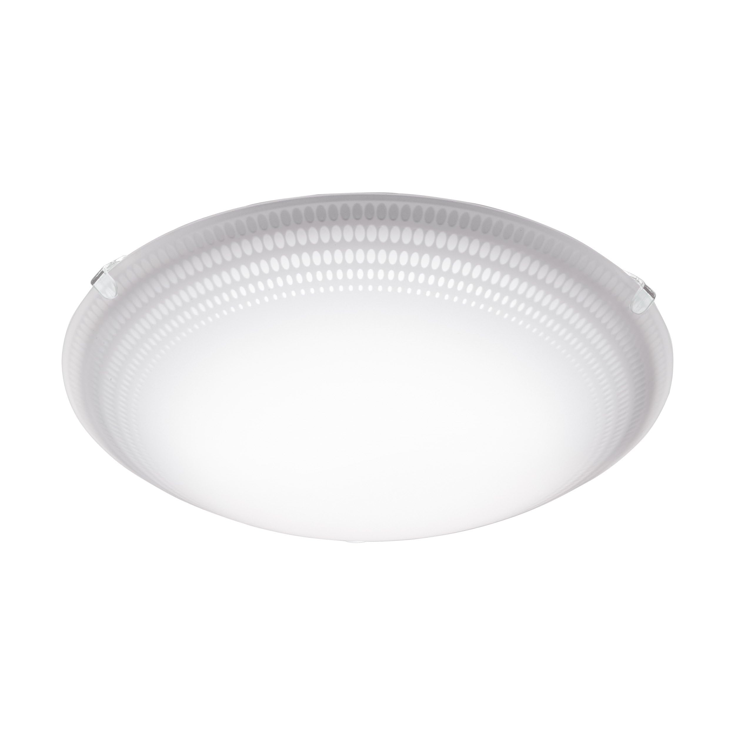 EGLO Magitta LED Ceiling Light 1 Bulb Wall Light Steel Ceiling Light White Glass Clear Diameter 25 cm