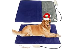 DEOMAN Pet Heating pad for Large Dog cat Heated Bed Dog Heating pad 34" x 21" with Soft Washable Cover Electric Heating pad Keep Pets Warmer Water Resistant Chew Resistant Cord