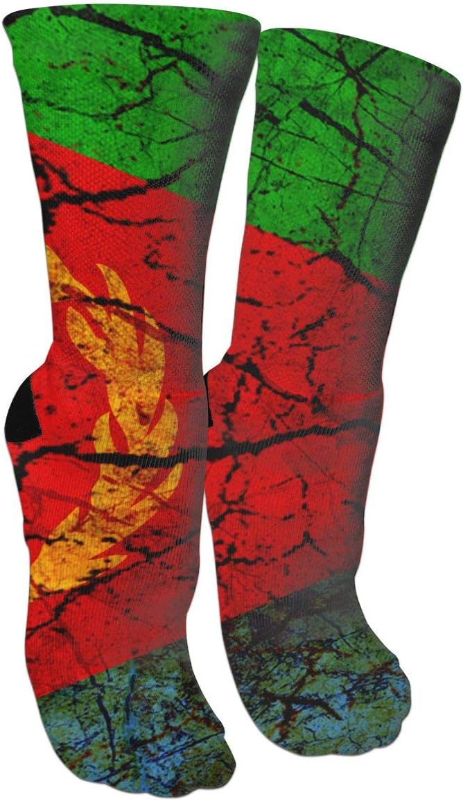 LALABULU Crazy Socks Eritrea Flag 3D Crew Socks