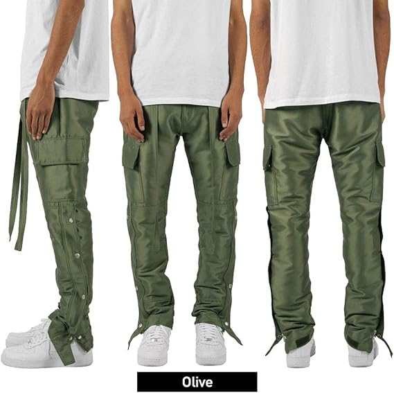 mnml snap zipper cargo pants