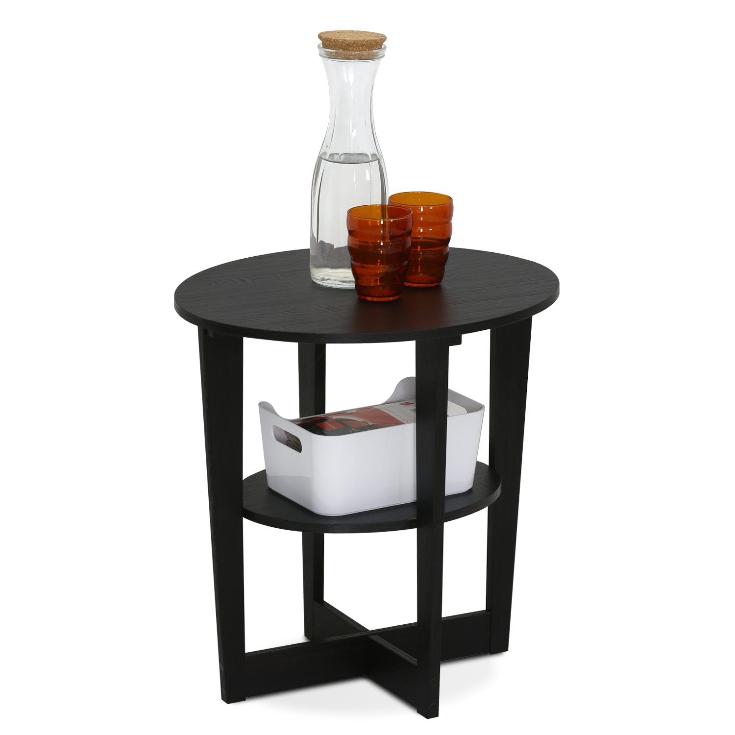 Furinno 15019WN Jaya End Table, One, Walnut