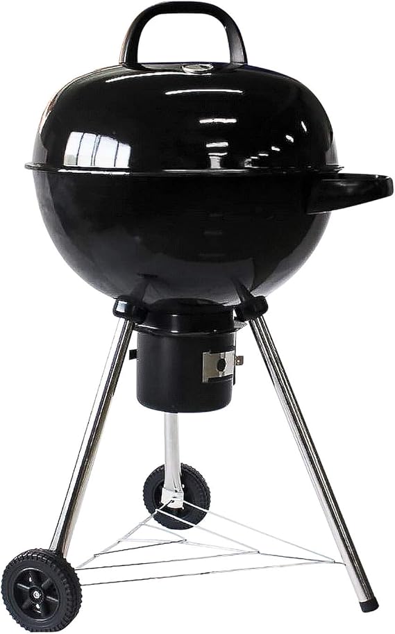 22.5 inch Portable Kettle Charcoal Grill in Black, Perfect for Gardens