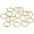 GBSTORE 200 PCS 12mm Double Loops Round Split Jump Rings Wire Connector for Jewelry Making (Gold)