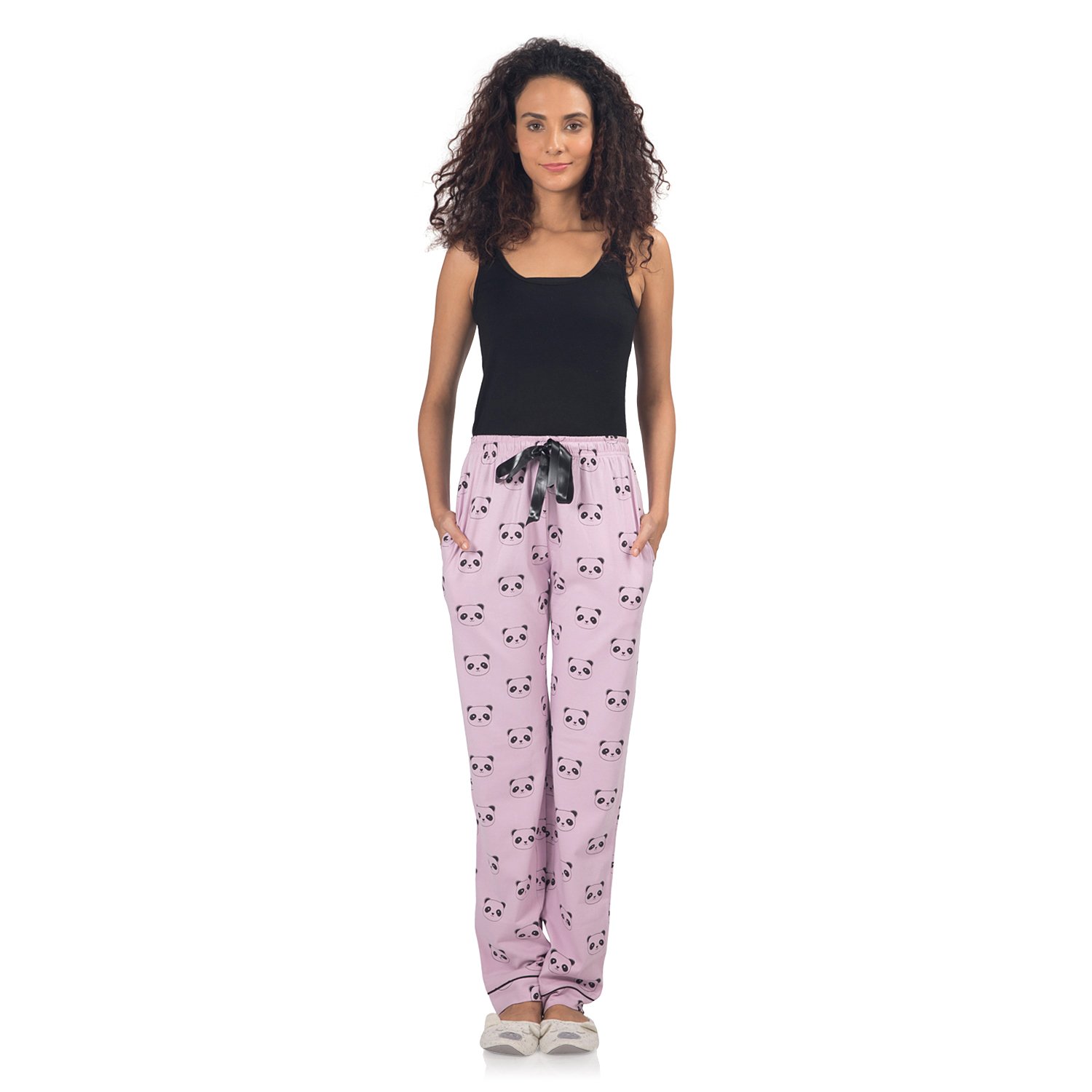 nite flite women's panda cotton pajamas