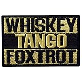 EmbTao Whiskey Tango Foxtrot ACU Emblem Embroidered Applique Tactical Combat Badge Morale Velcro Patch