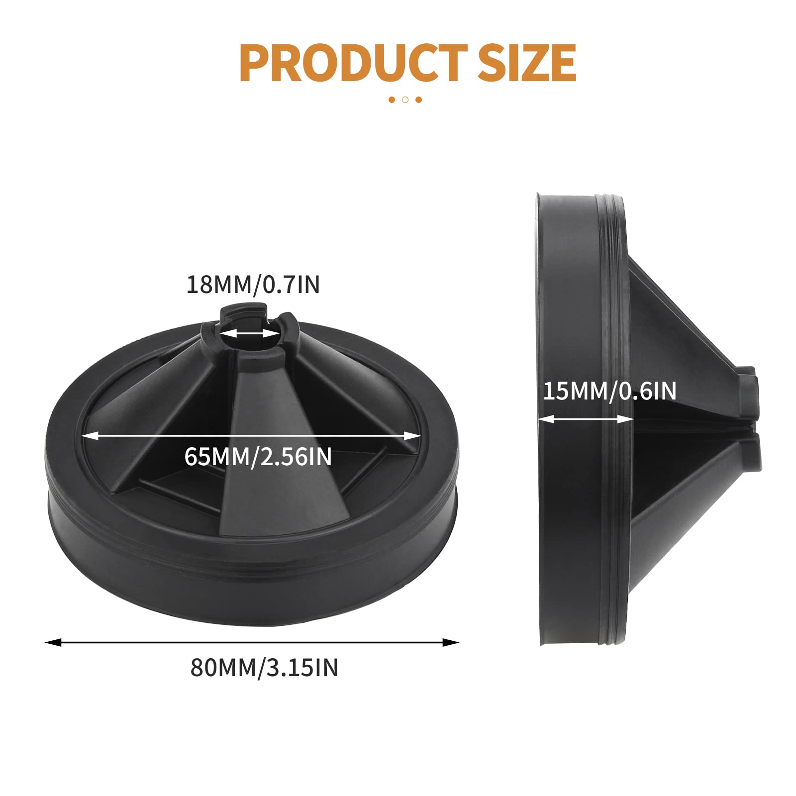 Upgraded Garbage Disposal Splash Guard, 2 Pack EPDM Rubber 3 1/8