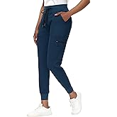 MIVEI High Waisted Jogger Style Scrub Pants Tall Navy