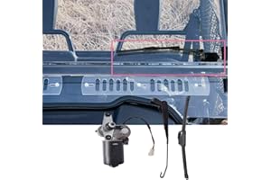 RainMan S 12V Electric Windshield Wiper Motor Kit Replacement for Polaris RZR, Clear, Front and Inside, UTV, Polycarbonate (PC)