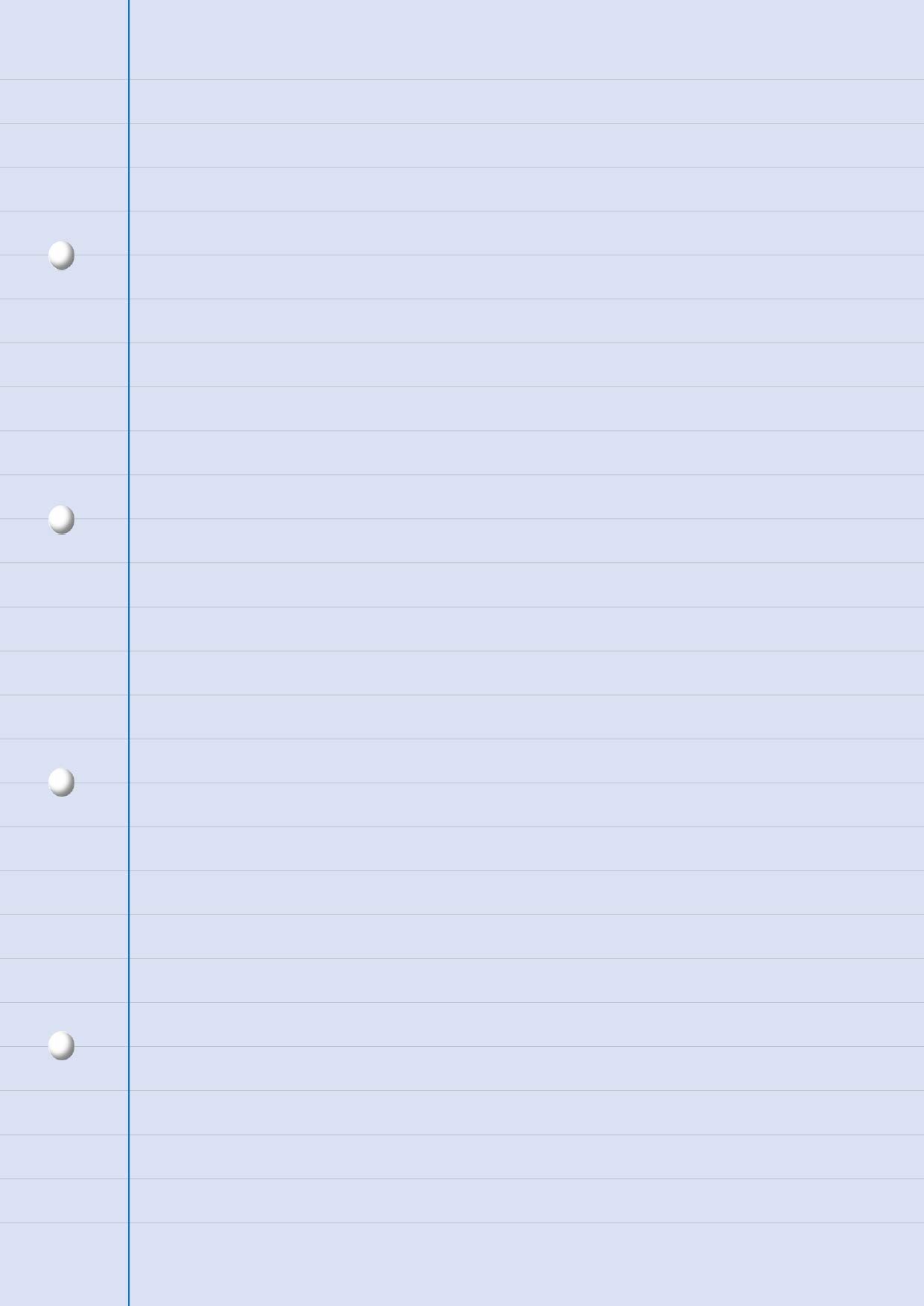 Dyslexia Visual Stress Tinted Coloured Lined Writing Paper Ruled with Margin 50 Sheets 10mm Lines Blue A4, 4 Hole Punched re-Fill Pack