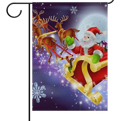Amazon Com Mesllings Christams Happy New Year Garden Flags 12 X