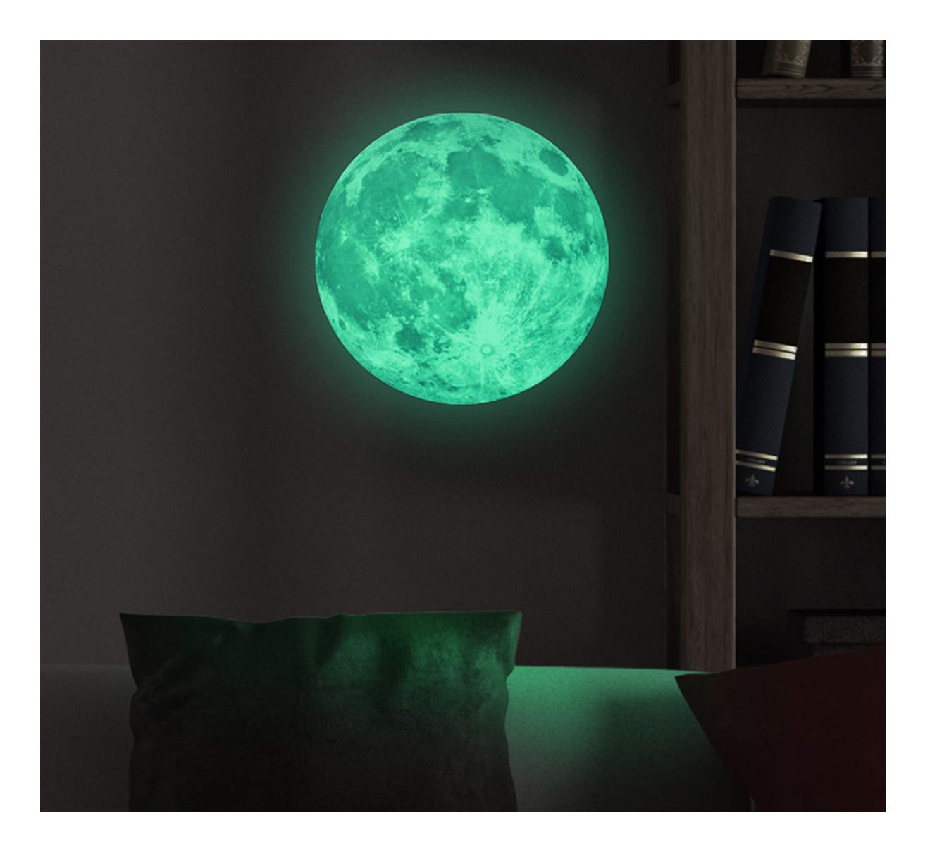 Glow in The Dark Moon Sticker 30 cm