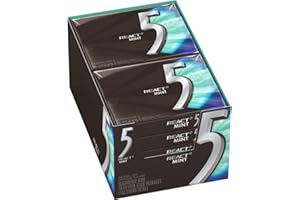 Wrigley's (10 Pack) 5 GUM React Mint Gum Sugar Free Chewing Gum Bulk, 15 Stick Box