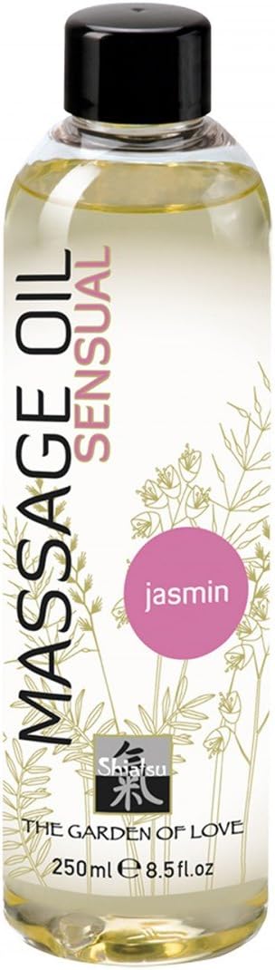Shiatsu scented Massage Oil - For clean and silky skin - Exquisite Scents To Spoil The Senses And Awaken Erotic Feelings - 250ml (Jasmin)