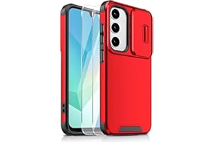 Samsung Galaxy S24/S25 Case with Sliding Camera Cover + 2 Packs Screen Protector, 2 in 1 Heavy Duty Full Shockproof Hard PC+S