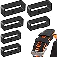 LLOUSSAK 6Pcs Watch Band Loop, Silicone Watch Band Retainer Replacement Watch Band Loop Black Watch Band Keepers Watch Strap Holder Fastener Rings for 18mm/20mm/22mm Watch Band, 591537_1_LdwPuV0gf