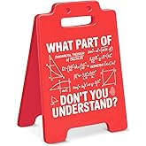 Funny Math Desk Sign – What Part of the Fundamental Theorem of Calculus Don’t You Understand? A Frame Tabletop Decor Nerd Humor Gift for Math Teachers Engineers & STEM Students