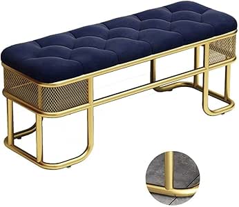 HEMFV Entryway Metal Shoe Rack with Cushioned Seat