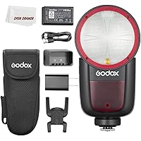 Godox Flash For Nikon Godox V1N Round Head Flash For Nikon - 76Ws TTL HSS, 1/8000 Sync, 2600mAh Battery, 480 Shots, LED Modeling Lamp Camera Flash For Nikon - View #5