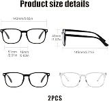 Himwein Blue Light Blocking Glasses - Anti Glare Clear Lenses Unisex view 2