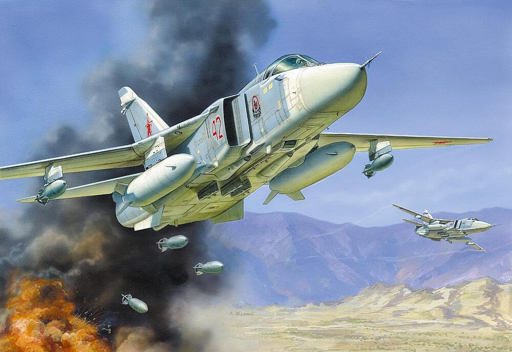 Zvezda 1:72 Sukhoi SU-24M Fencer-D Model Kit, Plastic Kit, Assembly Kit, Detailed Replica