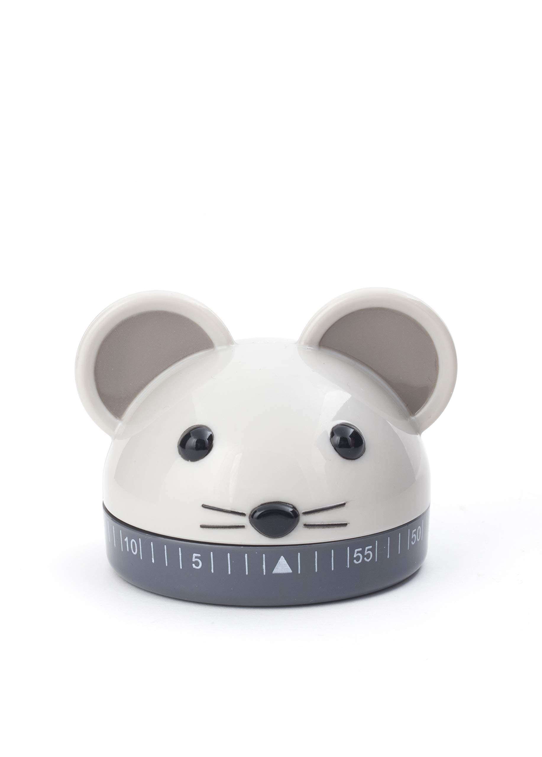 Kikkerland Mouse Kitchen Timer, Steel, Multi-Colour, 24-Piece