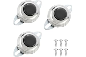 Sandfren Car Horn Button, 3PCS 12V 24V Round Vehicle Momentary Push Horn Switch Button Flush Mount with Screws, Automotive Electronics Modification Accessories, Universal for SUV RV Truck