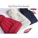 Women's Winter Beanie Warm Fleece Lining - Thick Slouchy Cable Knit Skull Hat Ski Cap